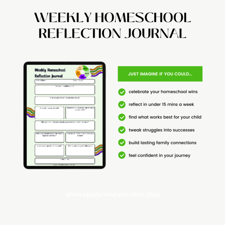 Weekly Homeschool Reflection Journal Mockup